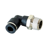 FLOFLEX COMPOSITE PUSH-IN PNEUMATIC FITTING, 6MM TUBE X 1/4" BSPT MALE 90 DEGREE REDUCING ELBOW