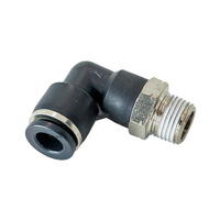 FLOFLEX COMPOSITE PUSH-IN PNEUMATIC FITTING, 6MM TUBE X 1/8" NPT MALE 90 DEGREE REDUCING ELBOW