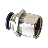 FLOFLEX COMPOSITE PUSH-IN PNEUMATIC FITTING, 12MM TUBE X 1/2" BSPT FEMALE BULKHEAD
