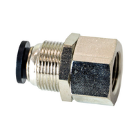 FLOFLEX COMPOSITE PUSH-IN PNEUMATIC FITTING, 8MM TUBE X 1/4" BSPT FEMALE BULKHEAD