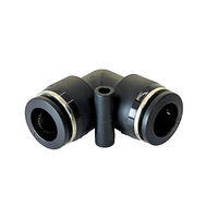FLOFLEX COMPOSITE PUSH-IN PNEUMATIC FITTING, 1/2" TUBE UNION 90 DEGREE ELBOW