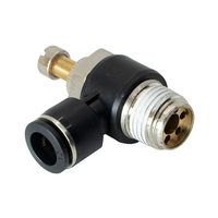 FLOFLEX COMPOSITE FLOW CONTROL, 12MM TUBE X 1/2" BSPT MALE REDUCER METER OUT - KNOB ADJUSTMENT