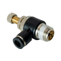 FLOFLEX COMPOSITE FLOW CONTROL, 5/16" TUBE X 3/8" NPT MALE REDUCER METER OUT - KNOB ADJUSTMENT