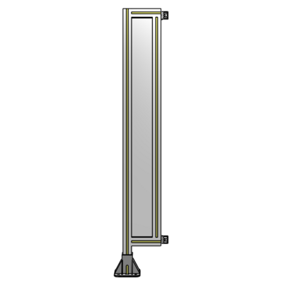 SINGLE PANEL-LEG ON LEFT WITH HINGES 1400MM X 200MM  1/4" POLYCARBONATE, FULLY ASSEMBLED