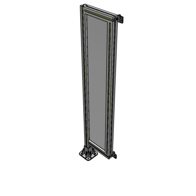 A1-1400-0300-0150-HYPFA SINGLE PANEL-LEG ON LEFT WITH HINGES 1400MM X 300MM  1/4" POLYCARBONATE, FULLY ASSEMBLED