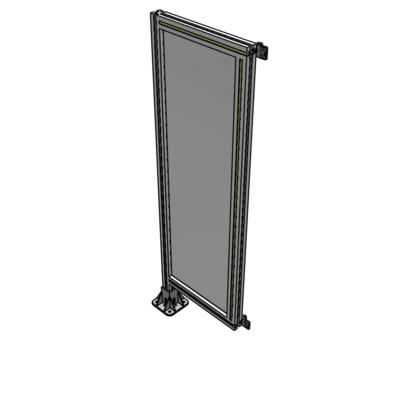 A1-1400-0450-0150-HYPFA SINGLE PANEL-LEG ON LEFT WITH HINGES 1400MM X 450MM  1/4" POLYCARBONATE, ASSEMBLED