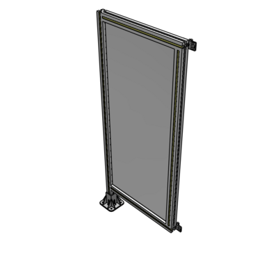 A1-1400-0600-0150-HYPFK SINGLE PANEL-LEG ON LEFT WITH HINGES 1400MM X 600MM  1/4" POLYCARBONATE, AS A KIT