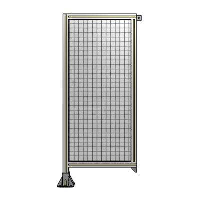 SINGLE PANEL-LEG ON LEFT WITH TIE PLATES AND ANGLE 1400MM X 600MM  1" MESH, FULLY ASSEMBLED