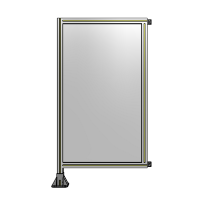SINGLE PANEL-LEG ON LEFT WITH HINGES 1400MM X 750MM  1/4" POLYCARBONATE, ASSEMBLED
