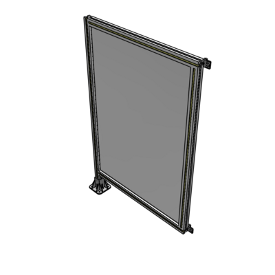 A1-1400-0900-0150-HYPFA SINGLE PANEL-LEG ON LEFT WITH HINGES 1400MM X 900MM  1/4" POLYCARBONATE, FULLY ASSEMBLED