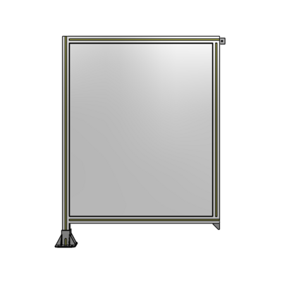 SINGLE PANEL-LEG ON LEFT WITH TIE PLATES AND ANGLE 1400MM X 1050MM  1/4" POLYCARBONATE, AS A KIT