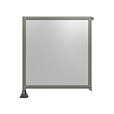 SINGLE PANEL-LEG ON LEFT WITH TIE PLATES AND ANGLE 1400MM X 1200MM  1/4" POLYCARBONATE, AS A KIT