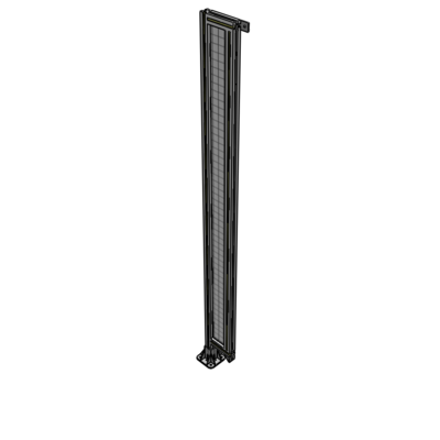A1-2135-0200-0150-TYMFK SINGLE PANEL-LEG ON LEFT WITH TIE PLATES AND ANGLE 2135MM X 200MM  1" MESH, AS A KIT