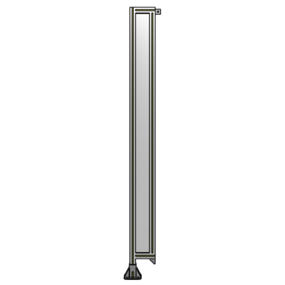 SINGLE PANEL-LEG ON LEFT WITH TIE PLATES AND ANGLE 2135MM X 200MM  1/4" POLYCARBONATE, ASSEMBLED