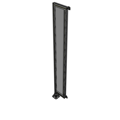 A1-2135-0300-0150-HYPFK SINGLE PANEL-LEG ON LEFT WITH HINGES 2135MM X 300MM  1/4" POLYCARBONATE, AS A KIT