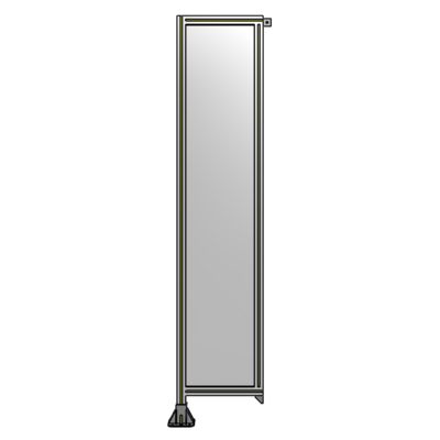 SINGLE PANEL-LEG ON LEFT WITH TIE PLATES AND ANGLE 2135MM X 450MM  1/4" POLYCARBONATE, ASSEMBLED