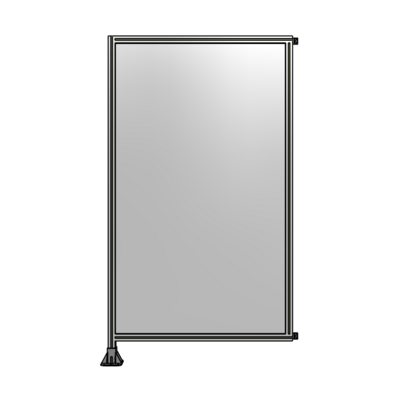 SINGLE PANEL-LEG ON LEFT WITH HINGES 2135MM X 1200MM  1/4" POLYCARBONATE, FULLY ASSEMBLED