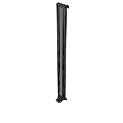 A1-2400-0200-0150-HYMFK SINGLE PANEL-LEG ON LEFT WITH HINGES 2400MM X 200MM  1" MESH, AS A KIT
