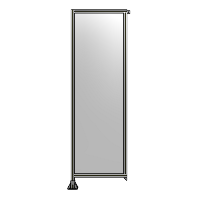 SINGLE PANEL-LEG ON LEFT WITH TIE PLATES AND ANGLE 2400MM X 750MM  1/4" POLYCARBONATE, ASSEMBLED