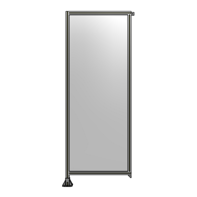 SINGLE PANEL-LEG ON LEFT WITH TIE PLATES AND ANGLE 2400MM X 900MM  1/4" POLYCARBONATE, ASSEMBLED