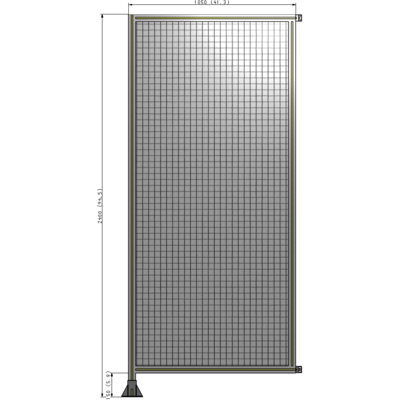 A1-2400-1050-0150-HYMFK SINGLE PANEL-LEG ON LEFT WITH HINGES 2400MM X 1050MM  1" MESH, AS A KIT