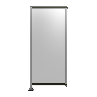 SINGLE PANEL-LEG ON LEFT WITH TIE PLATES AND ANGLE 2400MM X 1050MM  1/4" POLYCARBONATE, AS A KIT