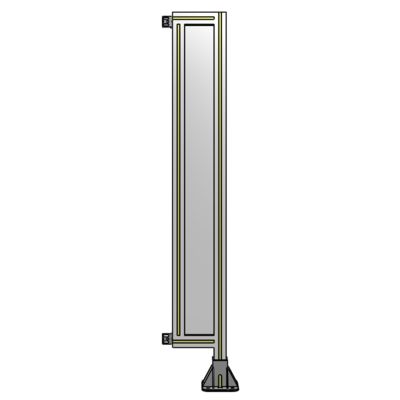 SINGLE PANEL-LEG ON RIGHT WITH HINGES 1400MM X 200MM  1/4" POLYCARBONATE, AS A KIT