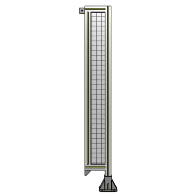 SINGLE PANEL-LEG ON RIGHT WITH TIE PLATES AND ANGLE 1400MM X 200MM  1" MESH, FULLY ASSEMBLED