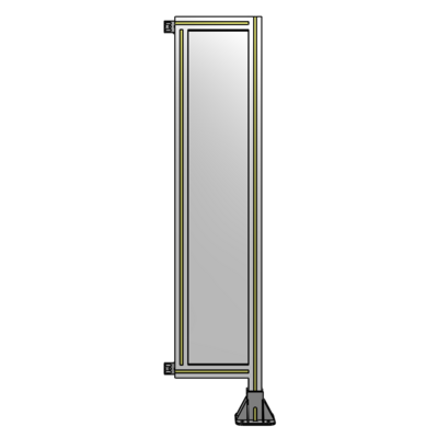 SINGLE PANEL-LEG ON RIGHT WITH HINGES 1400MM X 300MM  1/4" POLYCARBONATE, AS A KIT