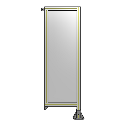SINGLE PANEL-LEG ON RIGHT WITH TIE PLATES AND ANGLE 1400MM X 450MM  1/4" POLYCARBONATE, AS A KIT