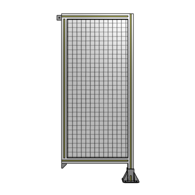 SINGLE PANEL-LEG ON RIGHT WITH TIE PLATES AND ANGLE 1400MM X 600MM  1" MESH, FULLY ASSEMBLED