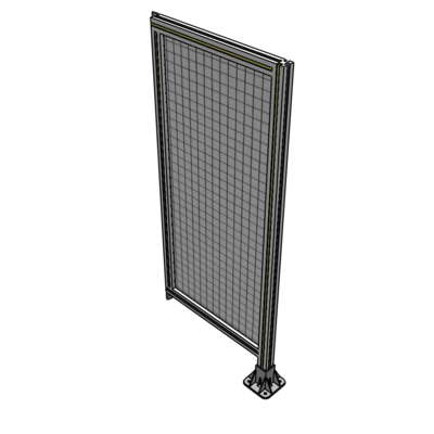 A2-1400-0600-0150-TYMFA SINGLE PANEL-LEG ON RIGHT WITH TIE PLATES AND ANGLE 1400MM X 600MM  1" MESH, FULLY ASSEMBLED