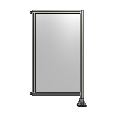SINGLE PANEL-LEG ON RIGHT WITH HINGES 1400MM X 750MM  1/4" POLYCARBONATE, ASSEMBLED