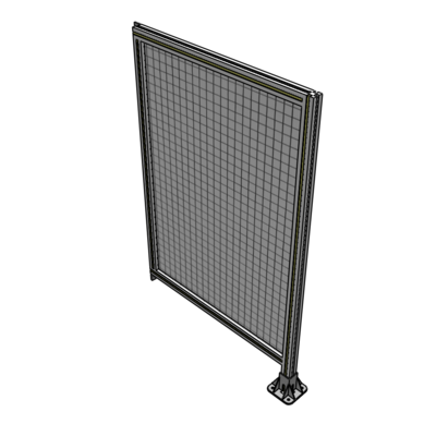 A2-1400-0900-0150-TYMFA SINGLE PANEL-LEG ON RIGHT WITH TIE PLATES AND ANGLE 1400MM X 900MM  1" MESH, FULLY ASSEMBLED