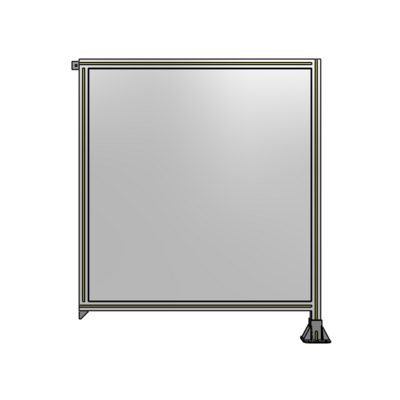 SINGLE PANEL-LEG ON RIGHT WITH TIE PLATES AND ANGLE 1400MM X 1200MM  1/4" POLYCARBONATE, AS A KIT