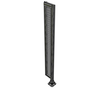 A2-1700-0200-0150-HYMFK SINGLE PANEL-LEG ON RIGHT WITH HINGES 1700MM X 200MM  1" MESH, AS A KIT