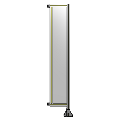 SINGLE PANEL-LEG ON RIGHT WITH HINGES 1700MM X 300MM  1/4" POLYCARBONATE, FULLY ASSEMBLED