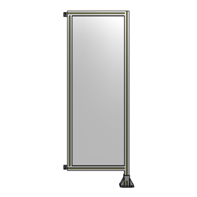 SINGLE PANEL-LEG ON RIGHT WITH HINGES 1700MM X 600MM  1/4" POLYCARBONATE, ASSEMBLED
