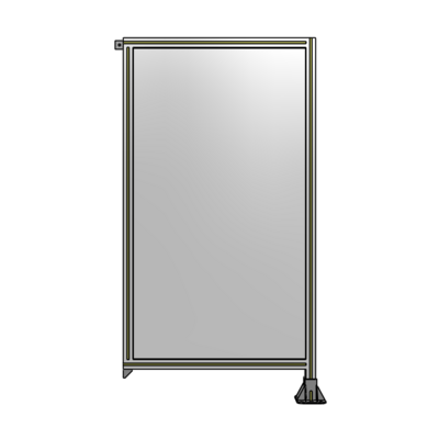 SINGLE PANEL-LEG ON RIGHT WITH TIE PLATES AND ANGLE 1700MM X 900MM  1/4" POLYCARBONATE, AS A KIT