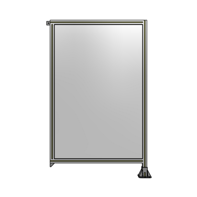 SINGLE PANEL-LEG ON RIGHT WITH TIE PLATES AND ANGLE 1700MM X 1050MM  1/4" POLYCARBONATE, ASSEMBLED