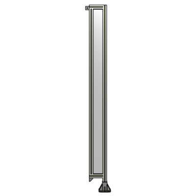 SINGLE PANEL-LEG ON RIGHT WITH TIE PLATES AND ANGLE 2135MM X 200MM  1/4" POLYCARBONATE, AS A KIT