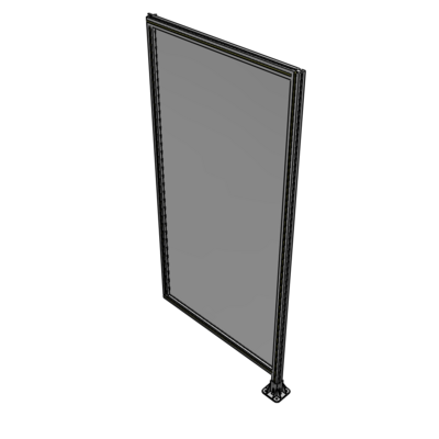 A2-2135-1050-0150-HYPFA SINGLE PANEL-LEG ON RIGHT WITH HINGES 2135MM X 1050MM  1/4" POLYCARBONATE, FULLY ASSEMBLED