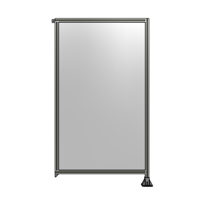 SINGLE PANEL-LEG ON RIGHT WITH TIE PLATES AND ANGLE 2135MM X 1200MM  1/4" POLYCARBONATE, AS A KIT