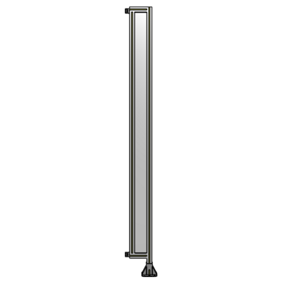 SINGLE PANEL-LEG ON RIGHT WITH HINGES 2400MM X 200MM  1/4" POLYCARBONATE, FULLY ASSEMBLED