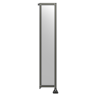 SINGLE PANEL-LEG ON RIGHT WITH TIE PLATES AND ANGLE 2400MM X 450MM  1/4" POLYCARBONATE, ASSEMBLED