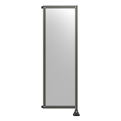 SINGLE PANEL-LEG ON RIGHT WITH HINGES 2400MM X 750MM  1/4" POLYCARBONATE, ASSEMBLED