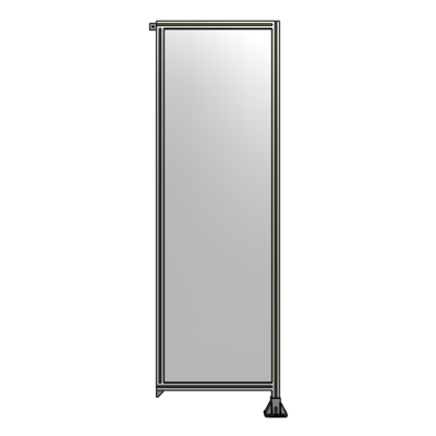 SINGLE PANEL-LEG ON RIGHT WITH TIE PLATES AND ANGLE 2400MM X 750MM  1/4" POLYCARBONATE, AS A KIT