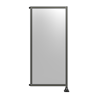 SINGLE PANEL-LEG ON RIGHT WITH HINGES 2400MM X 1050MM  1/4" POLYCARBONATE, FULLY ASSEMBLED
