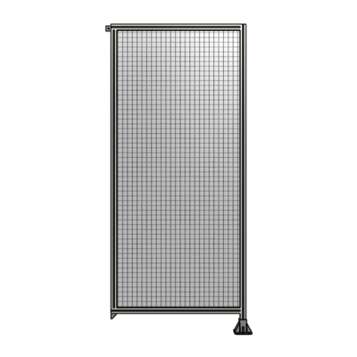 SINGLE PANEL-LEG ON RIGHT WITH TIE PLATES AND ANGLE 2400MM X 1050MM  1" MESH, FULLY ASSEMBLED