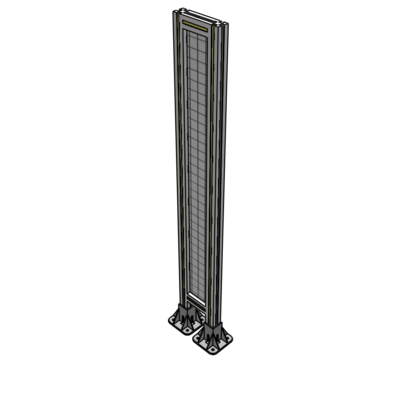 A3-1400-0200-0150-ZYMFA SINGLE PANEL-LEG ON  BOTH SIDES  1400MM X 200MM  1" MESH, FULLY ASSEMBLED